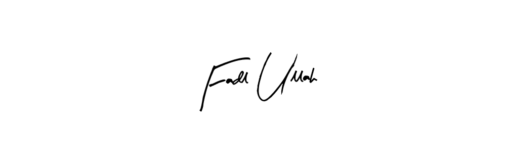 Make a beautiful signature design for name Fadl Ullah. With this signature (Arty Signature) style, you can create a handwritten signature for free. Fadl Ullah signature style 8 images and pictures png