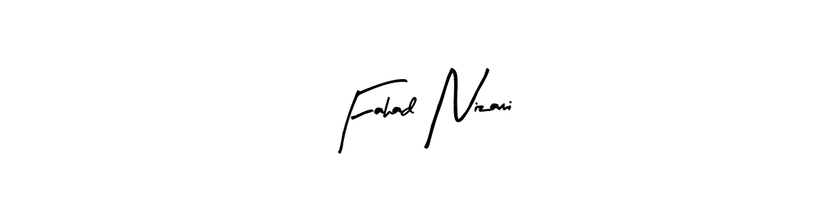 How to make Fahad Nizami name signature. Use Arty Signature style for creating short signs online. This is the latest handwritten sign. Fahad Nizami signature style 8 images and pictures png