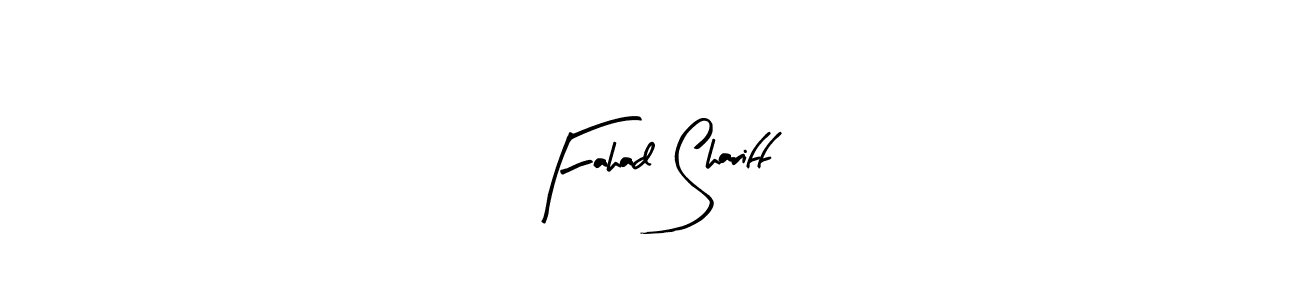 Use a signature maker to create a handwritten signature online. With this signature software, you can design (Arty Signature) your own signature for name Fahad Shariff. Fahad Shariff signature style 8 images and pictures png
