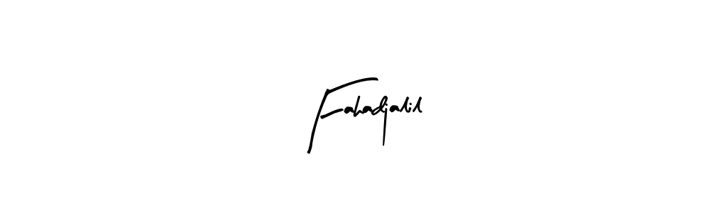 How to make Fahadjalil name signature. Use Arty Signature style for creating short signs online. This is the latest handwritten sign. Fahadjalil signature style 8 images and pictures png