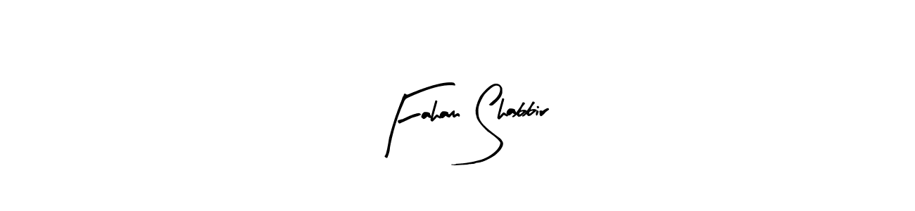Design your own signature with our free online signature maker. With this signature software, you can create a handwritten (Arty Signature) signature for name Faham Shabbir. Faham Shabbir signature style 8 images and pictures png