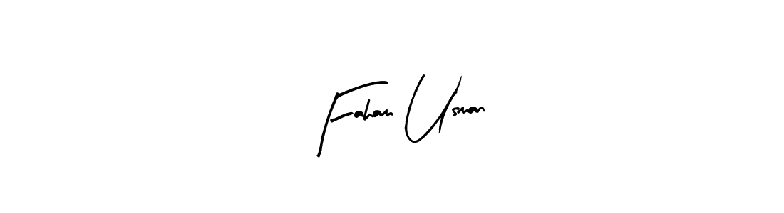 This is the best signature style for the Faham Usman name. Also you like these signature font (Arty Signature). Mix name signature. Faham Usman signature style 8 images and pictures png