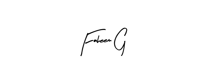 How to make Faheem G signature? Arty Signature is a professional autograph style. Create handwritten signature for Faheem G name. Faheem G signature style 8 images and pictures png