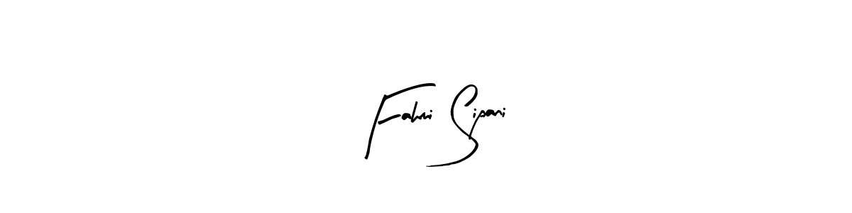 Make a beautiful signature design for name Fahmi Sipani. With this signature (Arty Signature) style, you can create a handwritten signature for free. Fahmi Sipani signature style 8 images and pictures png