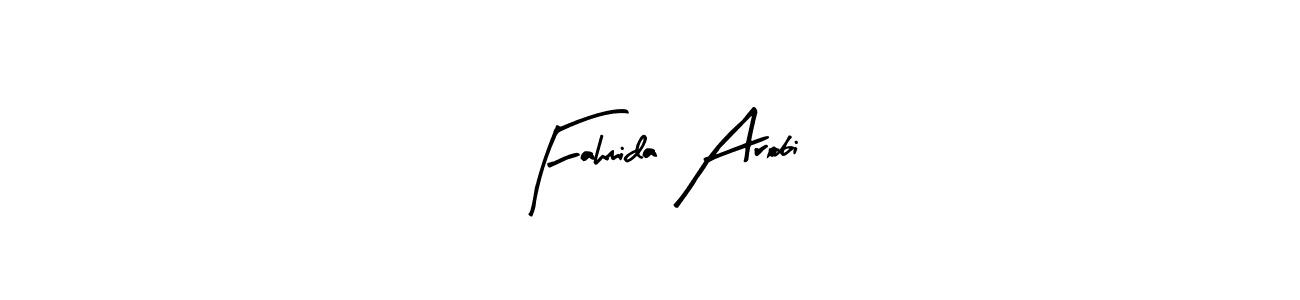 if you are searching for the best signature style for your name Fahmida Arobi. so please give up your signature search. here we have designed multiple signature styles  using Arty Signature. Fahmida Arobi signature style 8 images and pictures png