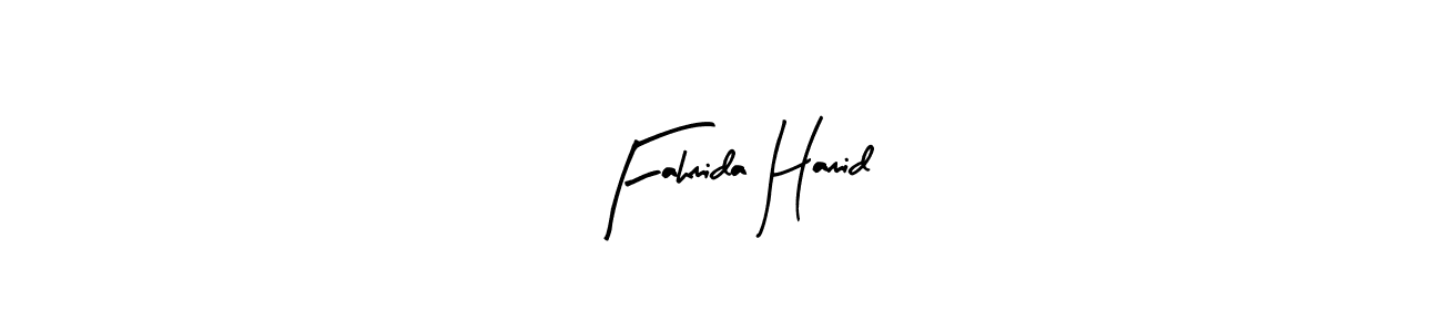 Make a beautiful signature design for name Fahmida Hamid. With this signature (Arty Signature) style, you can create a handwritten signature for free. Fahmida Hamid signature style 8 images and pictures png