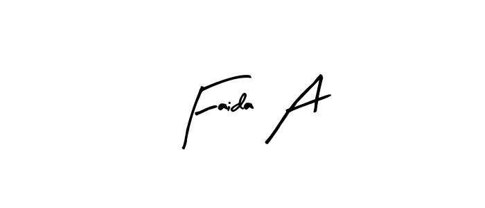 if you are searching for the best signature style for your name Faida A. so please give up your signature search. here we have designed multiple signature styles  using Arty Signature. Faida A signature style 8 images and pictures png