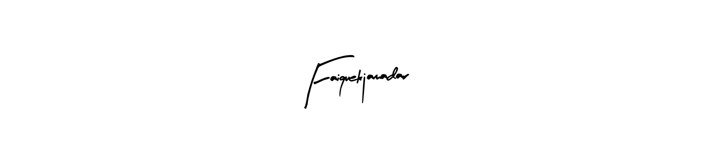 Use a signature maker to create a handwritten signature online. With this signature software, you can design (Arty Signature) your own signature for name Faiquekjamadar. Faiquekjamadar signature style 8 images and pictures png