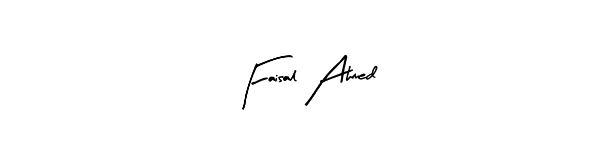 Use a signature maker to create a handwritten signature online. With this signature software, you can design (Arty Signature) your own signature for name Faisal Ahmed. Faisal Ahmed signature style 8 images and pictures png
