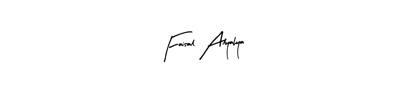 Arty Signature is a professional signature style that is perfect for those who want to add a touch of class to their signature. It is also a great choice for those who want to make their signature more unique. Get Faisal Alyahya name to fancy signature for free. Faisal Alyahya signature style 8 images and pictures png