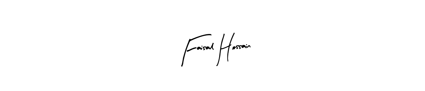 Arty Signature is a professional signature style that is perfect for those who want to add a touch of class to their signature. It is also a great choice for those who want to make their signature more unique. Get Faisal Hossain name to fancy signature for free. Faisal Hossain signature style 8 images and pictures png