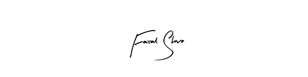 Use a signature maker to create a handwritten signature online. With this signature software, you can design (Arty Signature) your own signature for name Faisal Shuvo. Faisal Shuvo signature style 8 images and pictures png