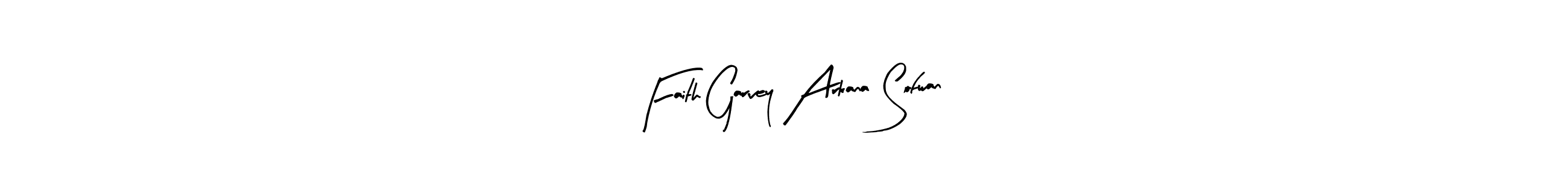 Make a short Faith Garvey Arkana Sofwan signature style. Manage your documents anywhere anytime using Arty Signature. Create and add eSignatures, submit forms, share and send files easily. Faith Garvey Arkana Sofwan signature style 8 images and pictures png