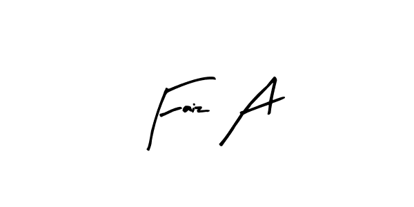 Faiz A stylish signature style. Best Handwritten Sign (Arty Signature) for my name. Handwritten Signature Collection Ideas for my name Faiz A. Faiz A signature style 8 images and pictures png