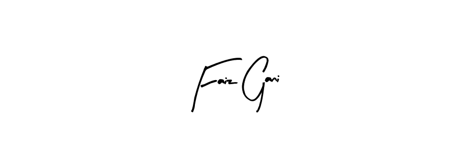 You can use this online signature creator to create a handwritten signature for the name Faiz Gani. This is the best online autograph maker. Faiz Gani signature style 8 images and pictures png