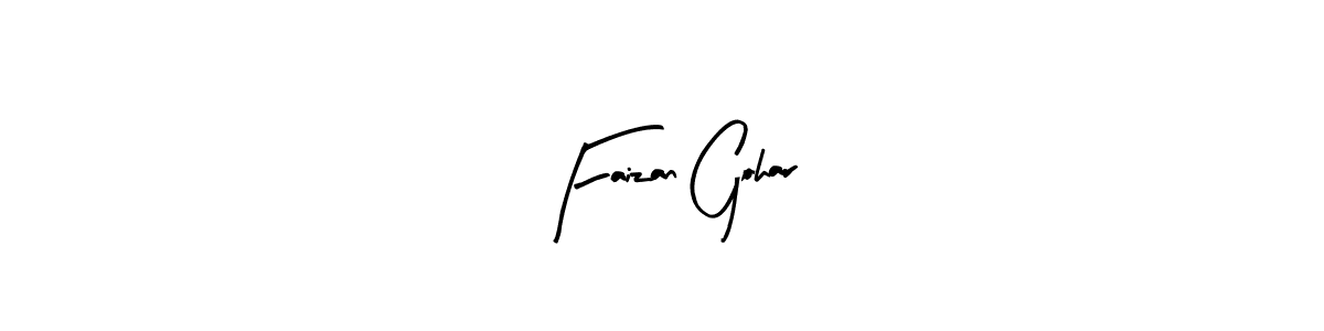 Similarly Arty Signature is the best handwritten signature design. Signature creator online .You can use it as an online autograph creator for name Faizan Gohar. Faizan Gohar signature style 8 images and pictures png