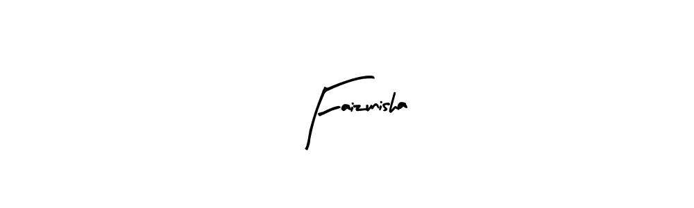 The best way (Arty Signature) to make a short signature is to pick only two or three words in your name. The name Faizunisha include a total of six letters. For converting this name. Faizunisha signature style 8 images and pictures png