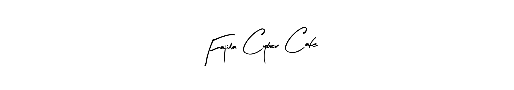Also we have Fajila Cyber Cafe name is the best signature style. Create professional handwritten signature collection using Arty Signature autograph style. Fajila Cyber Cafe signature style 8 images and pictures png