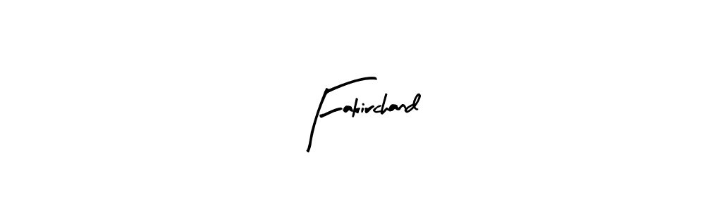 Design your own signature with our free online signature maker. With this signature software, you can create a handwritten (Arty Signature) signature for name Fakirchand. Fakirchand signature style 8 images and pictures png