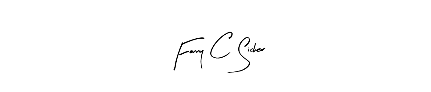 Design your own signature with our free online signature maker. With this signature software, you can create a handwritten (Arty Signature) signature for name Fanny C Sicher. Fanny C Sicher signature style 8 images and pictures png