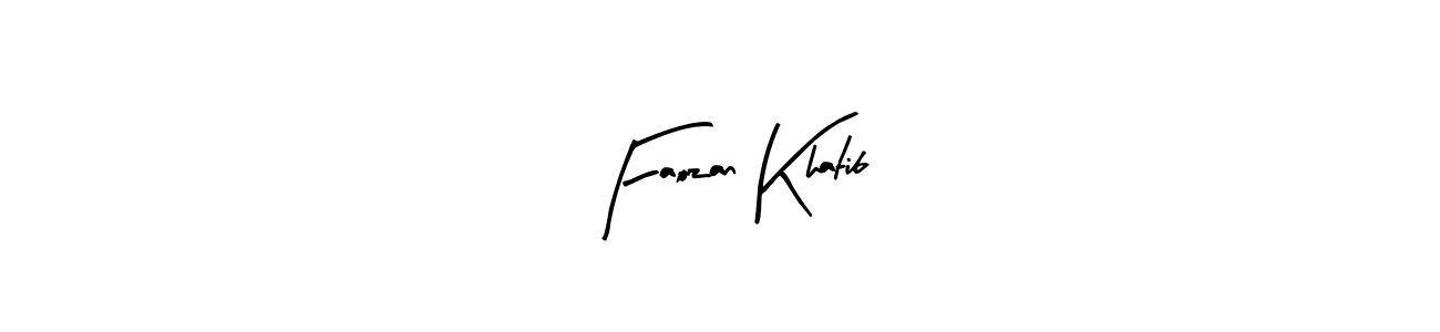 Design your own signature with our free online signature maker. With this signature software, you can create a handwritten (Arty Signature) signature for name Faozan Khatib. Faozan Khatib signature style 8 images and pictures png