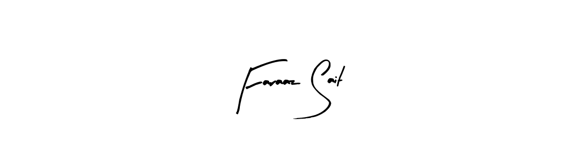 Make a beautiful signature design for name Faraaz Sait. With this signature (Arty Signature) style, you can create a handwritten signature for free. Faraaz Sait signature style 8 images and pictures png