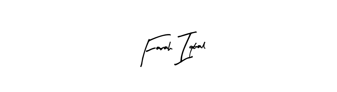 Make a beautiful signature design for name Farah Iqbal. With this signature (Arty Signature) style, you can create a handwritten signature for free. Farah Iqbal signature style 8 images and pictures png