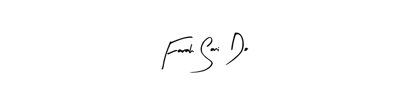 Similarly Arty Signature is the best handwritten signature design. Signature creator online .You can use it as an online autograph creator for name Farah Sani Do. Farah Sani Do signature style 8 images and pictures png