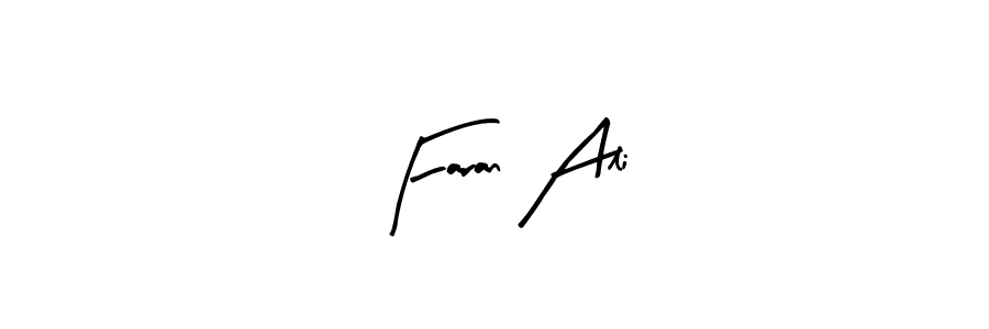 Make a beautiful signature design for name Faran Ali. With this signature (Arty Signature) style, you can create a handwritten signature for free. Faran Ali signature style 8 images and pictures png