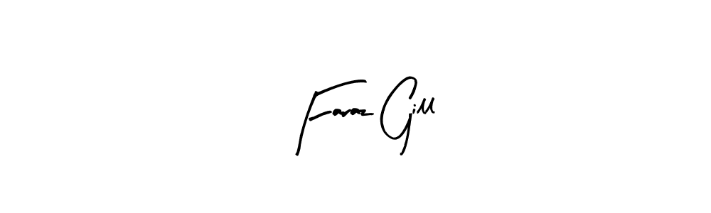 Similarly Arty Signature is the best handwritten signature design. Signature creator online .You can use it as an online autograph creator for name Faraz Gill. Faraz Gill signature style 8 images and pictures png