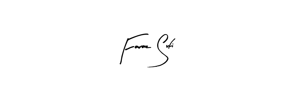 Use a signature maker to create a handwritten signature online. With this signature software, you can design (Arty Signature) your own signature for name Faraz Sufi. Faraz Sufi signature style 8 images and pictures png