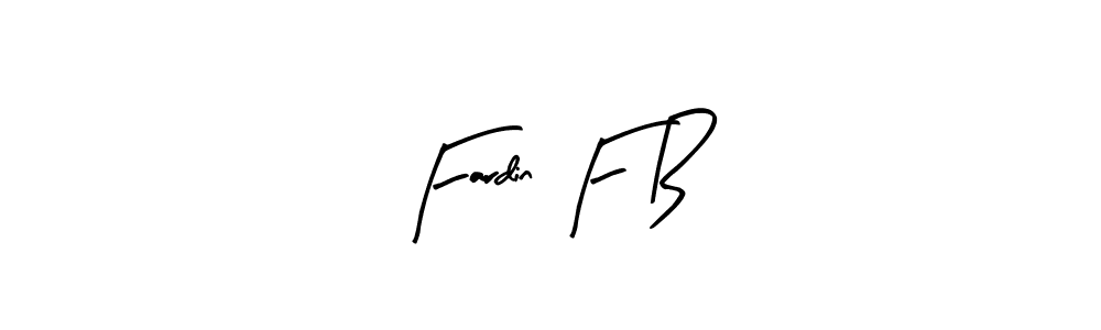 The best way (Arty Signature) to make a short signature is to pick only two or three words in your name. The name Fardin F B include a total of six letters. For converting this name. Fardin F B signature style 8 images and pictures png