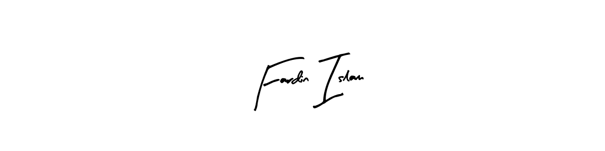 Design your own signature with our free online signature maker. With this signature software, you can create a handwritten (Arty Signature) signature for name Fardin Islam. Fardin Islam signature style 8 images and pictures png