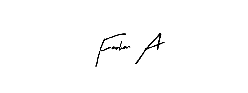 Design your own signature with our free online signature maker. With this signature software, you can create a handwritten (Arty Signature) signature for name Farhan A. Farhan A signature style 8 images and pictures png