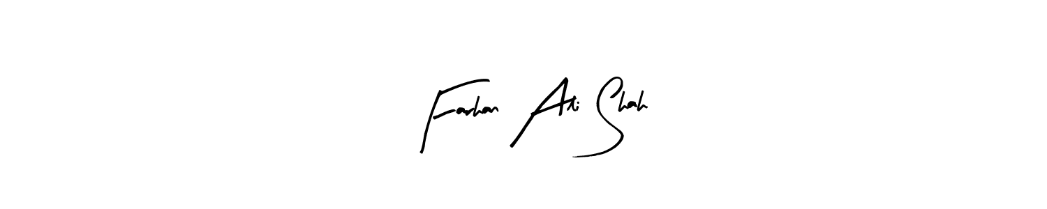 Use a signature maker to create a handwritten signature online. With this signature software, you can design (Arty Signature) your own signature for name Farhan Ali Shah. Farhan Ali Shah signature style 8 images and pictures png