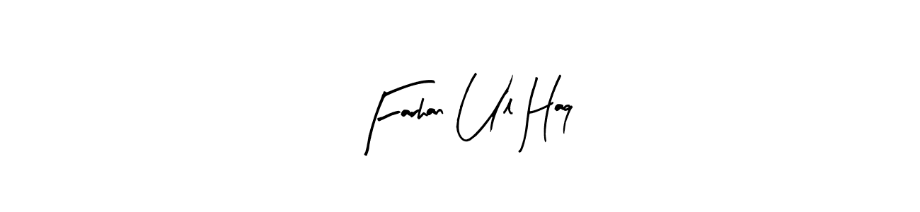 How to make Farhan Ul Haq name signature. Use Arty Signature style for creating short signs online. This is the latest handwritten sign. Farhan Ul Haq signature style 8 images and pictures png