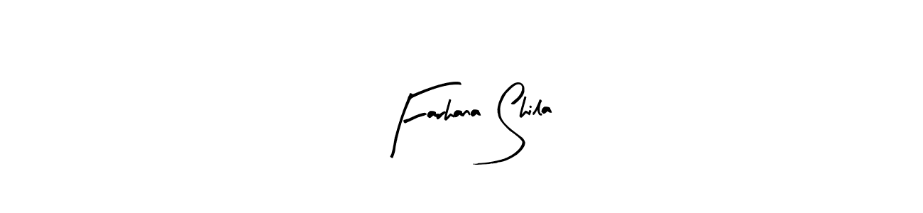 Also we have Farhana Shila name is the best signature style. Create professional handwritten signature collection using Arty Signature autograph style. Farhana Shila signature style 8 images and pictures png