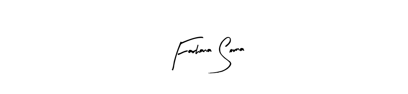 Also we have Farhana Sorna name is the best signature style. Create professional handwritten signature collection using Arty Signature autograph style. Farhana Sorna signature style 8 images and pictures png