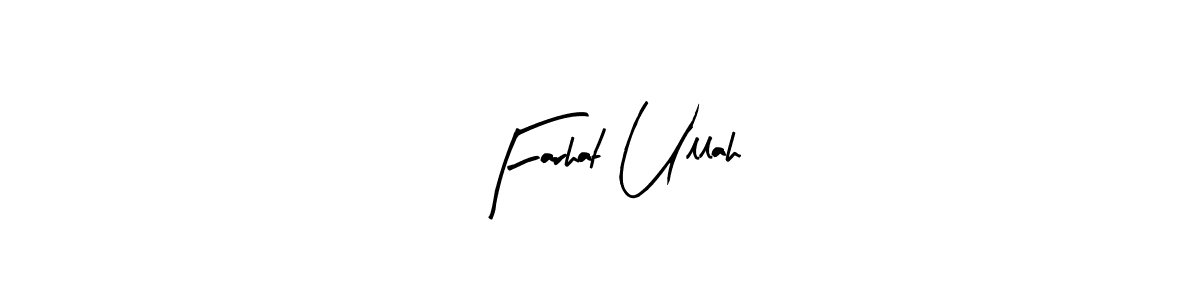 Similarly Arty Signature is the best handwritten signature design. Signature creator online .You can use it as an online autograph creator for name Farhat Ullah. Farhat Ullah signature style 8 images and pictures png
