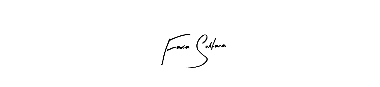 Arty Signature is a professional signature style that is perfect for those who want to add a touch of class to their signature. It is also a great choice for those who want to make their signature more unique. Get Faria Sultana name to fancy signature for free. Faria Sultana signature style 8 images and pictures png