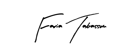 Get inspired by this graceful Arty Signature signature style for name Faria Tabassum. Smooth loops and balanced proportions for everyday use. Faria Tabassum signature style 8 images and pictures png