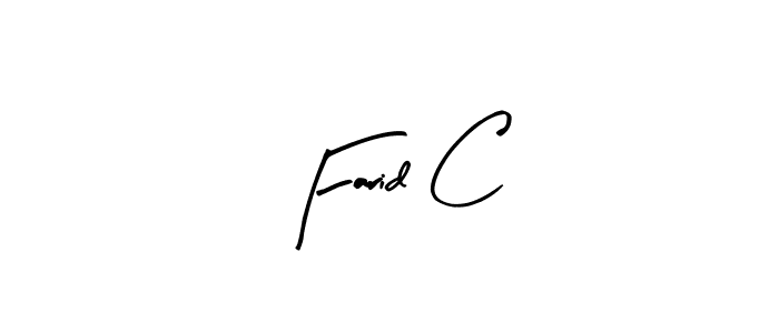 Design your own signature with our free online signature maker. With this signature software, you can create a handwritten (Arty Signature) signature for name Farid C. Farid C signature style 8 images and pictures png