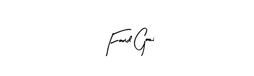 Make a beautiful signature design for name Farid Gazi. With this signature (Arty Signature) style, you can create a handwritten signature for free. Farid Gazi signature style 8 images and pictures png