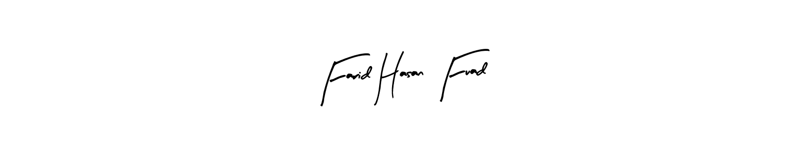 This is the best signature style for the Farid Hasan Fuad name. Also you like these signature font (Arty Signature). Mix name signature. Farid Hasan Fuad signature style 8 images and pictures png