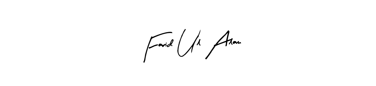 How to make Farid Ul Alam name signature. Use Arty Signature style for creating short signs online. This is the latest handwritten sign. Farid Ul Alam signature style 8 images and pictures png