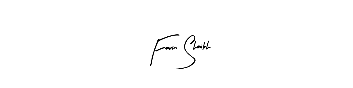 Arty Signature is a professional signature style that is perfect for those who want to add a touch of class to their signature. It is also a great choice for those who want to make their signature more unique. Get Farin Shaikh name to fancy signature for free. Farin Shaikh signature style 8 images and pictures png