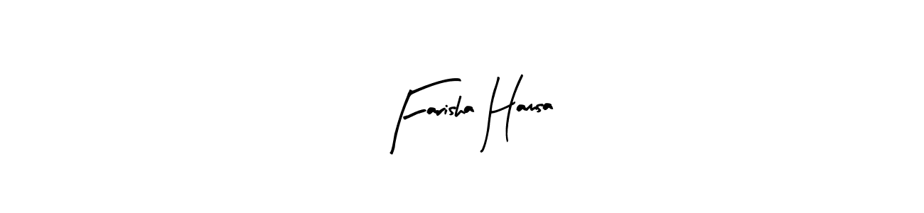 if you are searching for the best signature style for your name Farisha Hamsa. so please give up your signature search. here we have designed multiple signature styles  using Arty Signature. Farisha Hamsa signature style 8 images and pictures png