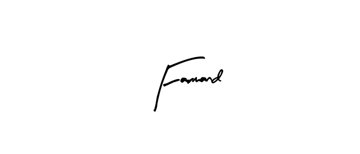 Use a signature maker to create a handwritten signature online. With this signature software, you can design (Arty Signature) your own signature for name Farmand. Farmand signature style 8 images and pictures png