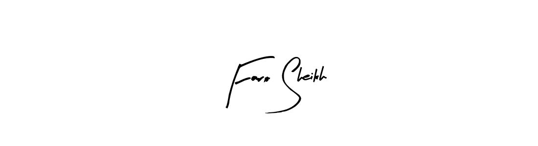 Design your own signature with our free online signature maker. With this signature software, you can create a handwritten (Arty Signature) signature for name Faro Sheikh. Faro Sheikh signature style 8 images and pictures png