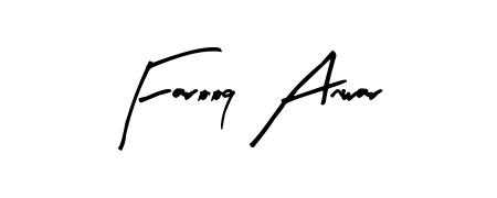 Enhance your business communications with Farooq Anwar signature in Arty Signature lettering. Clean, modern, and universally compatible. Farooq Anwar signature style 8 images and pictures png